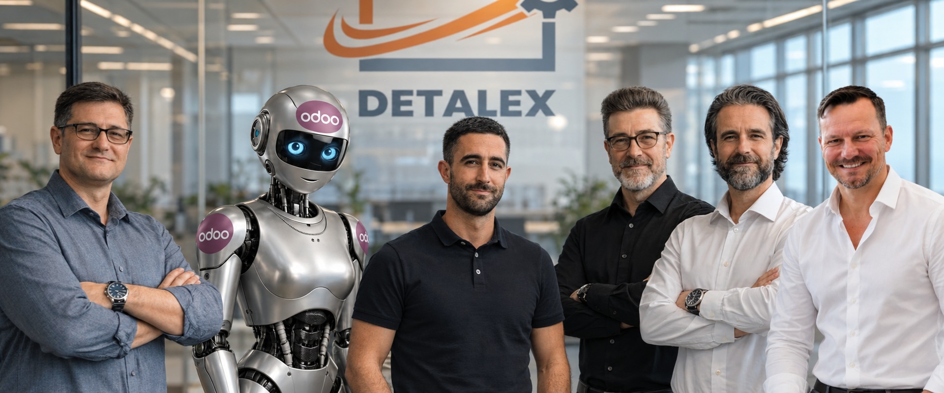Das Detalex-Team: Dietmar Hamm, Oddy, Dennis Roliya, Alexander Milgrud, Johannes Hamm und Jan Rolfsmeyer