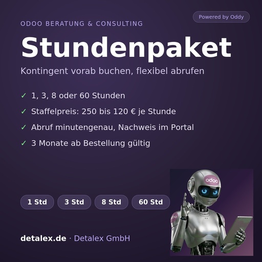 Odoo Beratung & Entwicklung – Stundenpaket